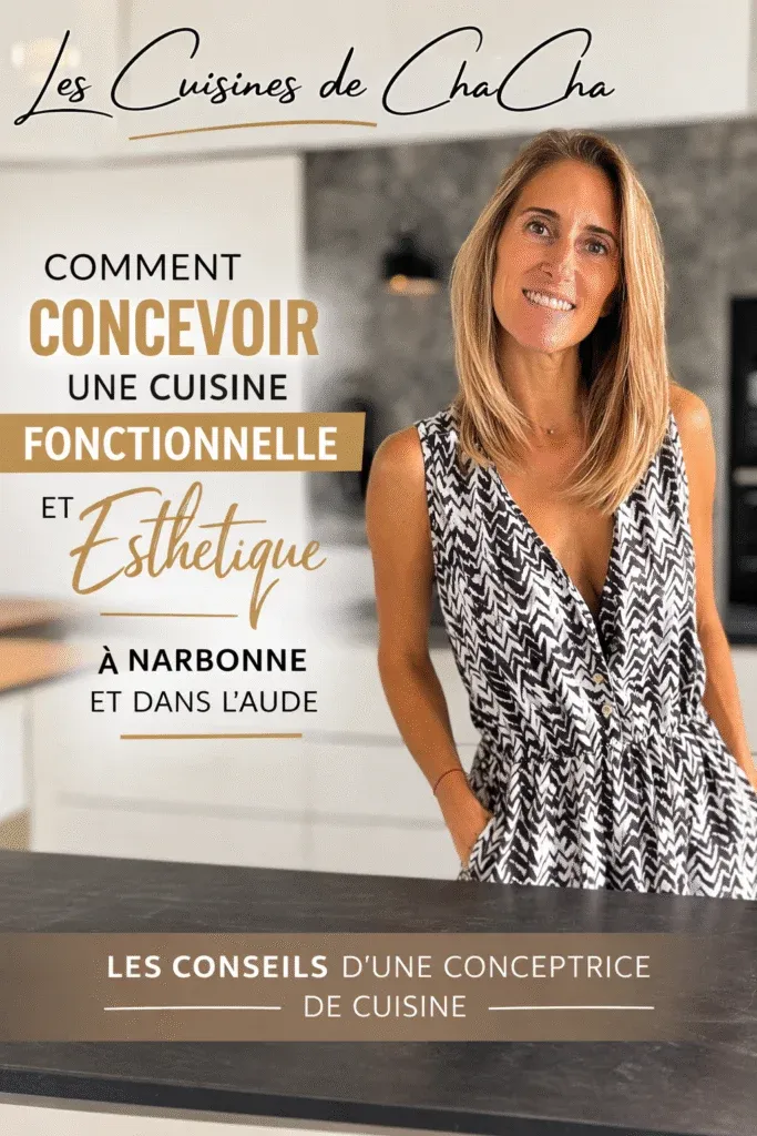 Charline Soula présentant ses conseils pour concevoir une cuisine fonctionnelle et esthétique